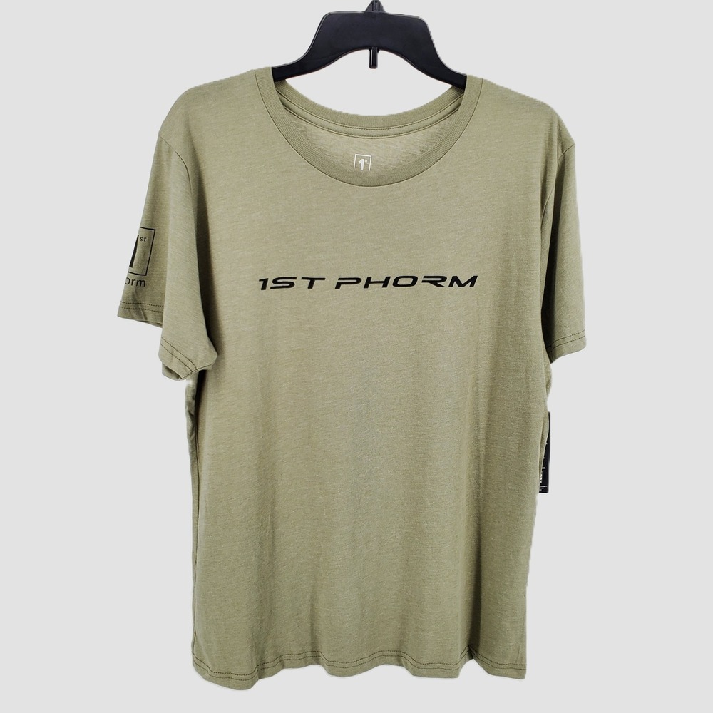 1st Phorm Womens 2XL Olive Green Graphic Logo Short Sleeve Training‎ T-Shirt New